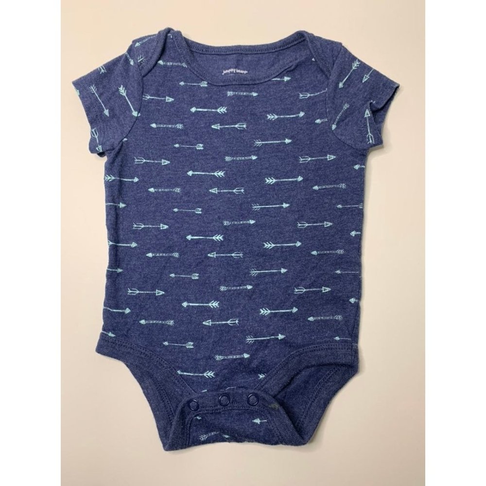6M Jumping Beans Blue Arrow Soft Cotton Onesie
